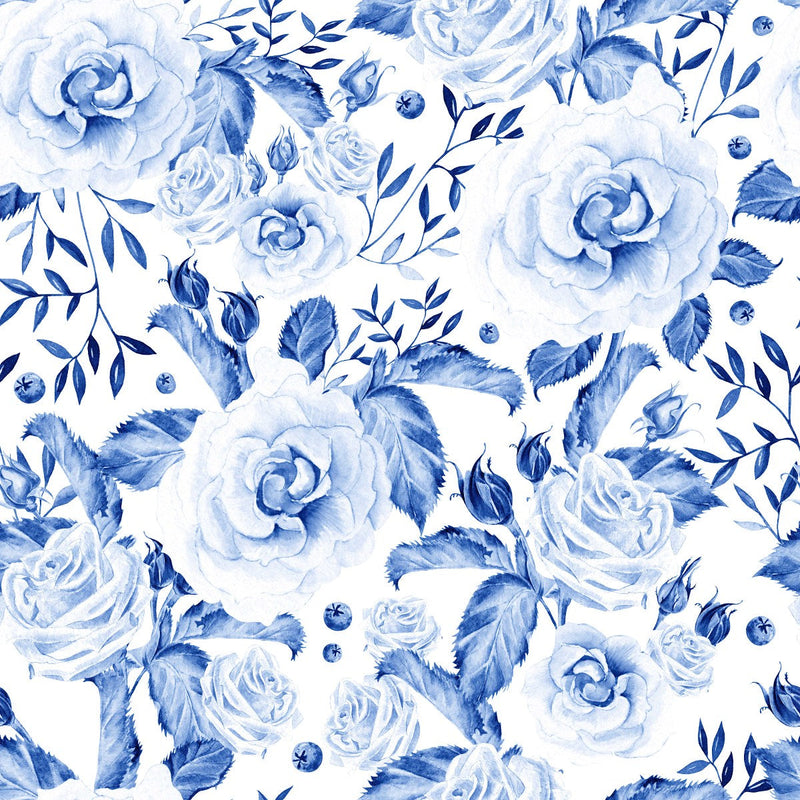 Blue Floral Wallpaper