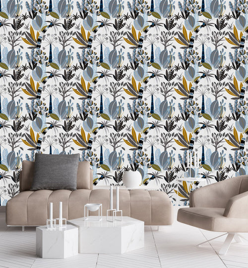 Stylish Multicolored Leaves Wallpaper Fashionable