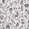 Black and White Meadow Flowers  Wallpaper