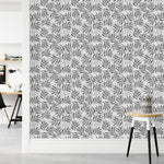 Elegant Grey Leaves Wallpaper Fashionable