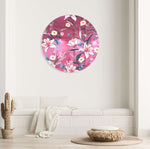 Tropical Botanical Motifs Printed Mirror Acrylic Circles