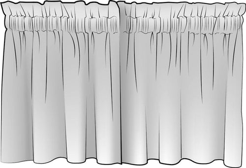 Tailored Tier Cafe Curtain Panels Pair in Classic Lipstick Red Ticking Stripe on White