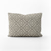 Decorative Pillows in Talbot Metal Gray Lattice Medallion