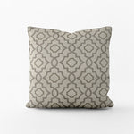 Decorative Pillows in Talbot Metal Gray Lattice Medallion