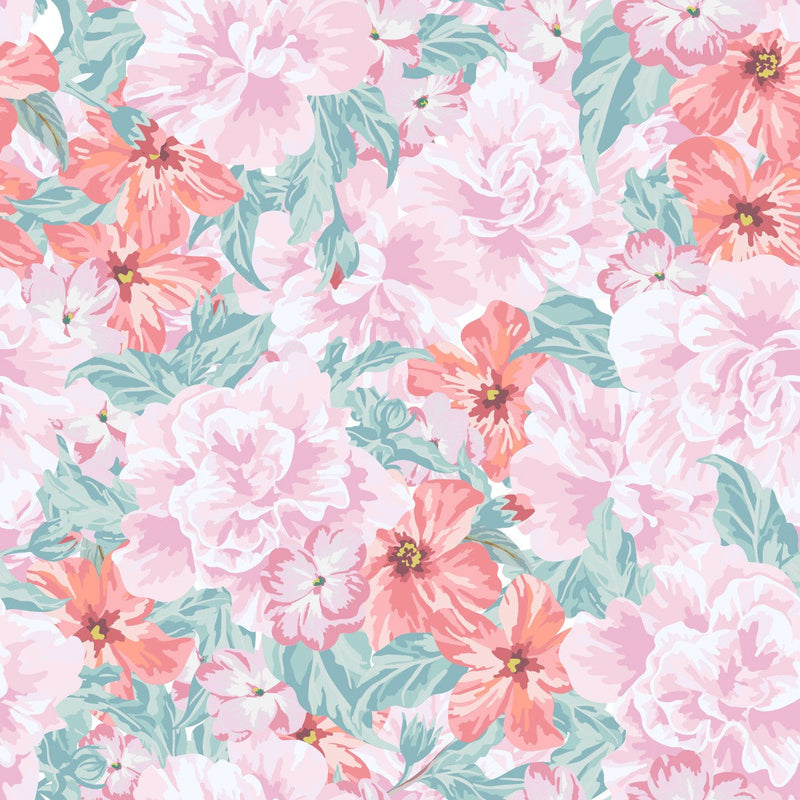 Pink Gentle Flowers Wallpaper