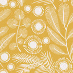 Contemporary Yellow Floral Wallpaper Tasteful