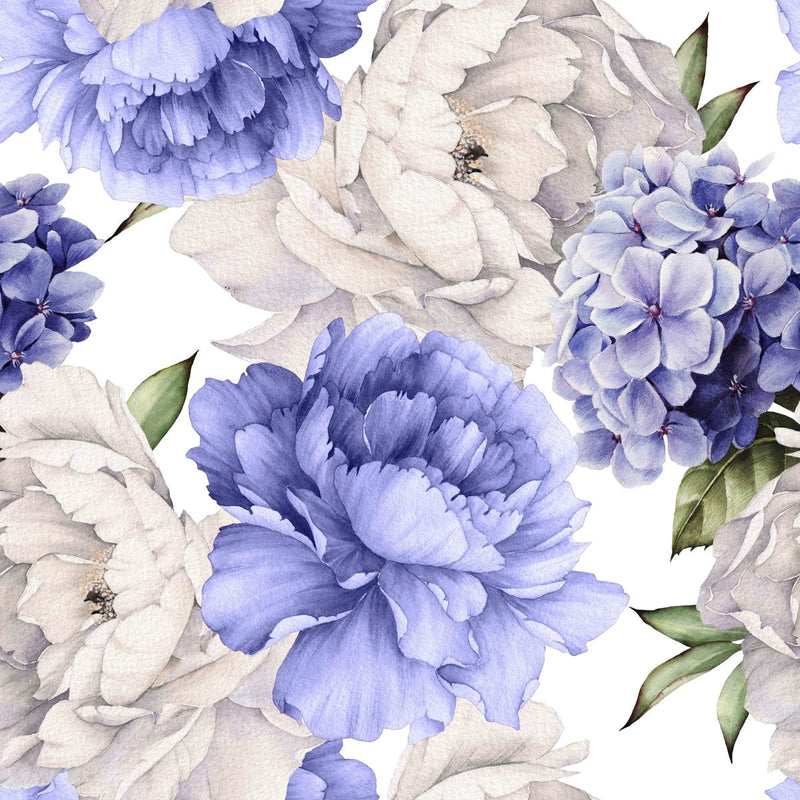 White and Purple Peonies Wallpaper