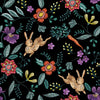 Contemporary Hares and Flowers Wallpaper