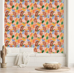 Colorful Wallpaper with Leaves