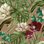 Monstera on Brown Wallpaper