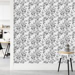 Contemporary Hand Drawn Flowers Wallpaper Vogue