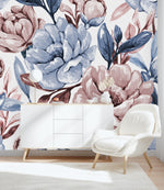 Blue and Beige Wallpaper
