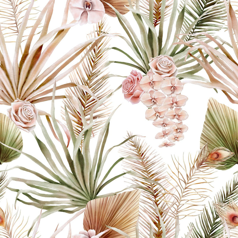 Modish Long Leaves Wallpaper Vogue