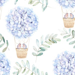 Lilac Flowers with Birds Wallpaper