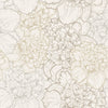 Beige Large Peonies Wallpaper