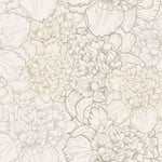 Beige Large Peonies Wallpaper