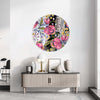 Pink Poppy Flowers Printed Mirror Acrylic Circles