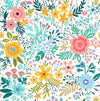 Elegant Multicolored Flowers Wallpaper Chic