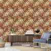 Leopard Wallpaper with Flowers