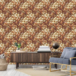 Leopard Wallpaper with Flowers