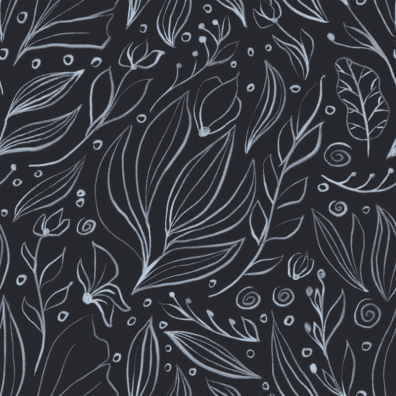 Leaves Contours Wallpaper