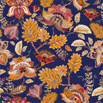 Dark Blue Vintage Design Wallpaper