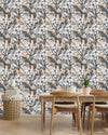 Elegant Beige Wallpaper with Flowers Fashionable