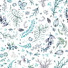 Modish Blue Leaves Wallpaper Tasteful High-Quality