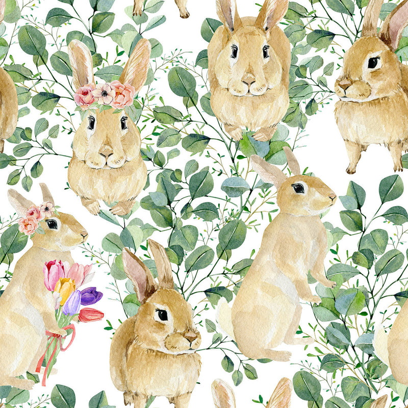 Hares  Pattern Wallpaper