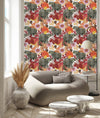 Autumn Leaves with Raccons Wallpaper