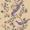 Birds on Vintage Wallpaper