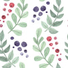 Elegant Berries and Leaves Wallpaper Fashionable