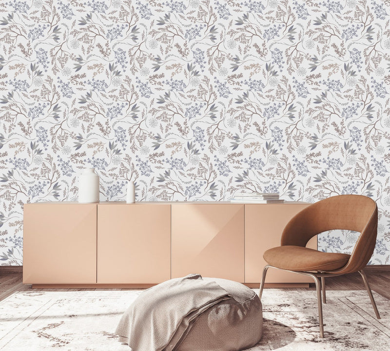 Pastel Color Leaves Wallpaper