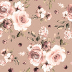 Beige Wallpaper with Roses