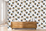 Beige Circles Design Wallpaper