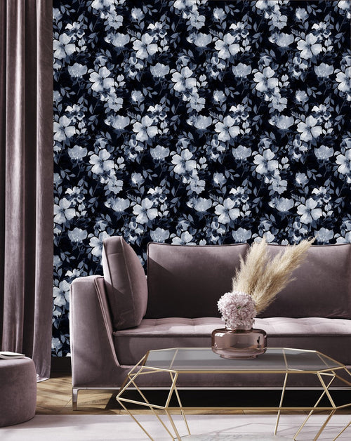 Elegant Dark Blue Wallpaper Vogue