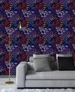 Brightly Floral Wallpaper and Dots