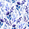 Purple Berries and Flowers Wallpaper