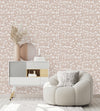Contemporary Beige Leaves Wallpaper Chic