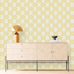 Brightly Yellow Pattern Wallpaper