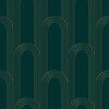 Dark Green and Gold Pattern Wallpaper