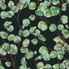 Black Wallpaper with Poplar Leaves