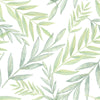 Voguish Hand Drawn Green Leaves Wallpaper Fashionable