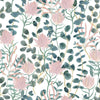 Stylish Pink Flowers Wallpaper Vogue