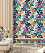 Colorful Tropical Leaves Wallpaper
