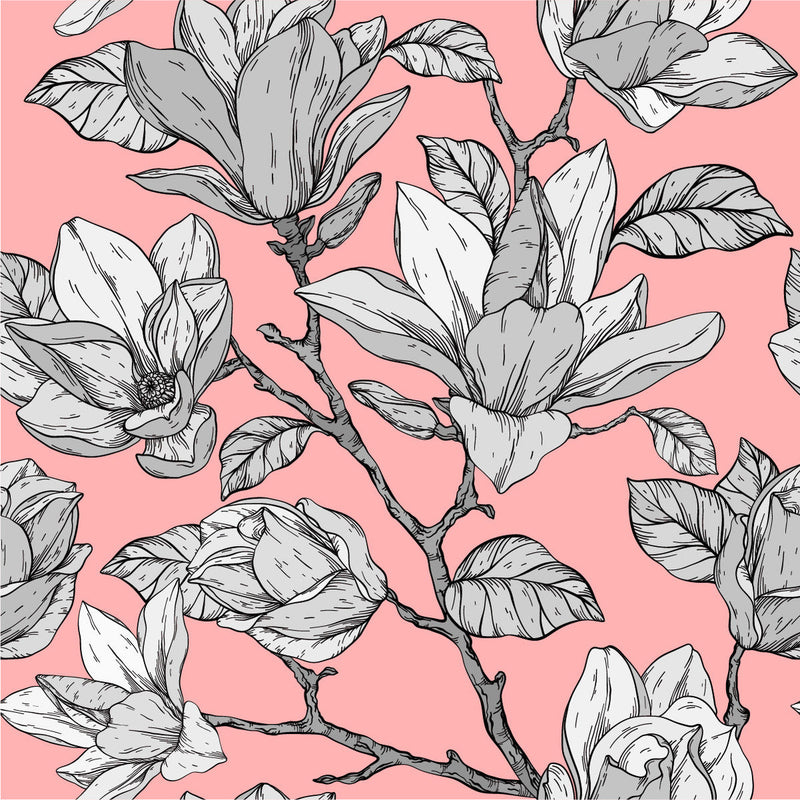 Grey Magnolia Wallpaper