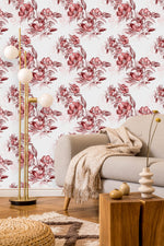 Contemporary Painted Flowers Wallpaper Smart