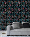 Zebras between Palm Leaves Wallpaper