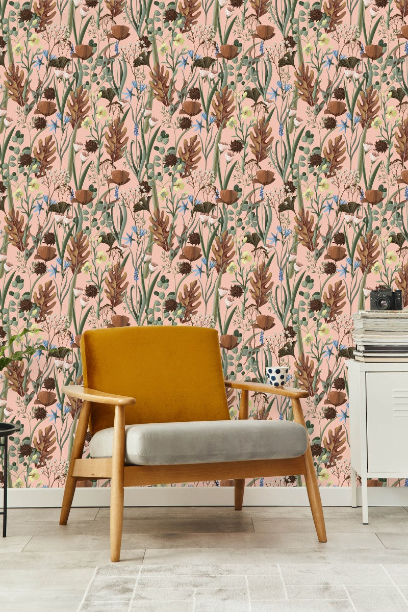 Autumn Leaves and Flowers  Wallpaper