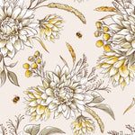 Contemporary Beige Floral Wallpaper Smart Select